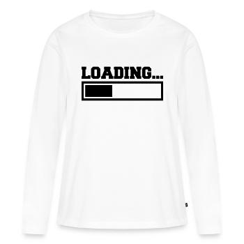 Loading - T-shirt manches longues Premium bio Femme - blanc - Devant - Julia (174cm)
