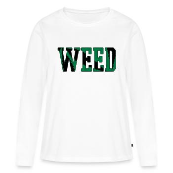 WEED - Women's Premium Organic Long Sleeve Shirt - white - Front - Julia (174cm)