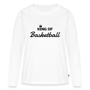 Basketball - Basket ball - Basket-ball - Baskette - Women's Premium Organic Long Sleeve Shirt - white - Front - Julia (174cm)