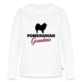 Spitz - Frauen Premium Bio Langarmshirt - Weiß - Vorne - Julia (174cm)