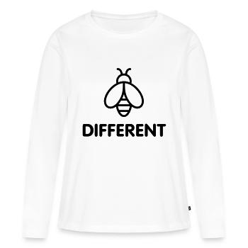 Bee Different - T-shirt manches longues Premium bio Femme - blanc - Devant - Julia (174cm)