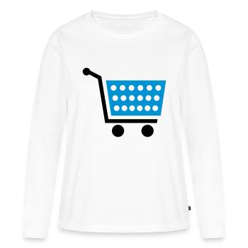 Shopping venture - Women's Premium Organic Long Sleeve Shirt - white - Front - Julia (174cm)