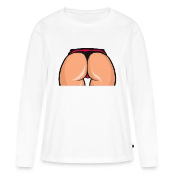 fesse fesses cul popotin sexy bikini fille femme - T-shirt manches longues Premium bio Femme - blanc - Devant - Julia (174cm)