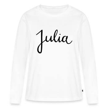 Julia - T-shirt manches longues Premium bio Femme - blanc - Devant - Julia (174cm)