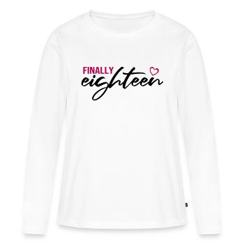 18 Geburtstag Damen Birthday - Frauen Premium Bio Langarmshirt - Weiß - Vorne - Julia (174cm)