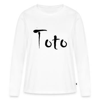 toto - Frauen Premium Bio Langarmshirt - Weiß - Vorne - Julia (174cm)