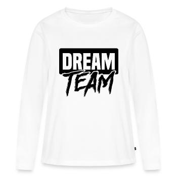 Équipe de rêve - T-shirt manches longues Premium bio Femme - blanc - Devant - Julia (174cm)