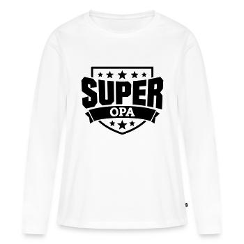 Super Opa - Frauen Premium Bio Langarmshirt - Weiß - Vorne - Julia (174cm)