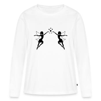 Sorts de fées - T-shirt manches longues Premium bio Femme - blanc - Devant - Julia (174cm)