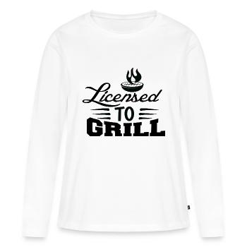 Licensed To Grill - Women's Premium Organic Long Sleeve Shirt - white - Front - Julia (174cm)