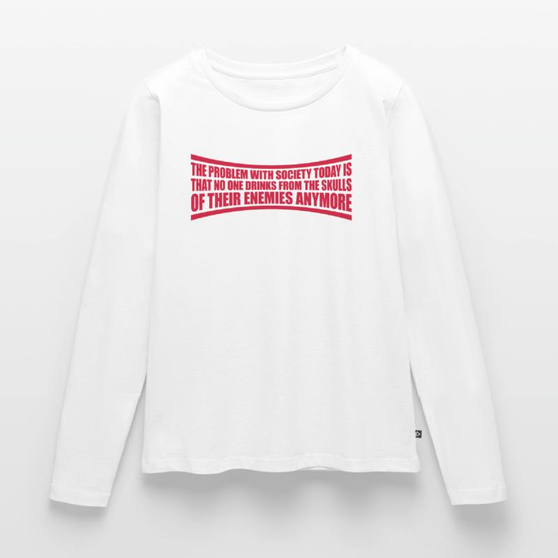 drinks from enemies skulls Women's Premium Organic Long Sleeve Shirt