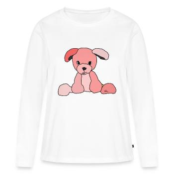 Bande dessinée pour chiens - T-shirt manches longues Premium bio Femme - blanc - Devant - Julia (174cm)