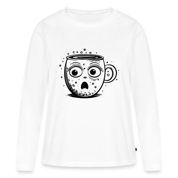 Coupe de choc - T-shirt manches longues Premium bio Femme - blanc - Devant - Julia (174cm)