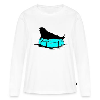 seehund eis - Frauen Premium Bio Langarmshirt - Weiß - Vorne - Julia (174cm)
