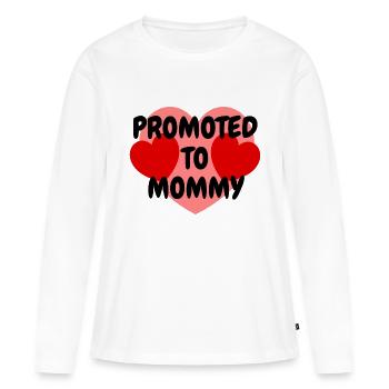Mutter werdende Mama Mommy Mom Schwangerschaft - Frauen Premium Bio Langarmshirt - Weiß - Vorne - Julia (174cm)