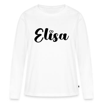 TEST ELISA - T-shirt manches longues Premium bio Femme - blanc - Devant - Julia (174cm)