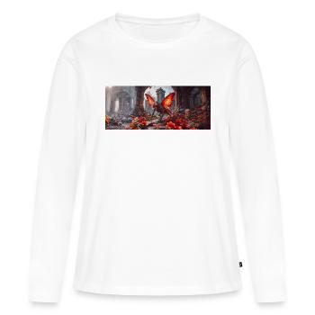 Aufstieg des mutierten Monsters Riesenschmetterling Apokalyps - Frauen Premium Bio Langarmshirt - Weiß - Vorne - Julia (174cm)