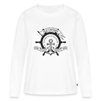 80 Jahre - Frauen Premium Bio Langarmshirt - Weiß - Vorne - Julia (174cm)
