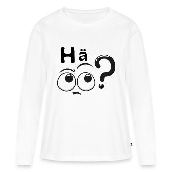 Hein? - T-shirt manches longues Premium bio Femme - blanc - Devant - Julia (174cm)