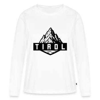 Montagne du Tyrol - T-shirt manches longues Premium bio Femme - blanc - Devant - Julia (174cm)
