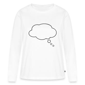 parlant bulle - comic - T-shirt manches longues Premium bio Femme - blanc - Devant - Julia (174cm)