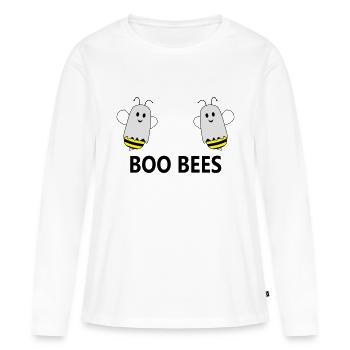 Boo Bees - Frauen Premium Bio Langarmshirt - Weiß - Vorne - Julia (174cm)
