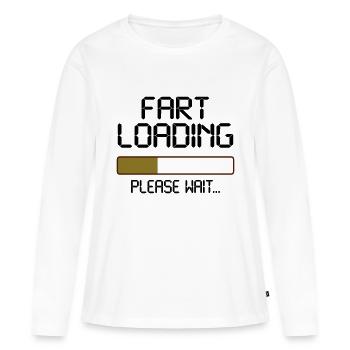 fart loading - T-shirt manches longues Premium bio Femme - blanc - Devant - Julia (174cm)