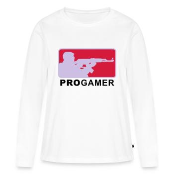 progamer_2011_4_3c - T-shirt manches longues Premium bio Femme - blanc - Devant - Julia (174cm)