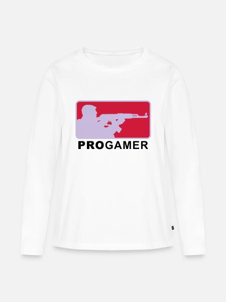 progamer_2011_4_3c - Frauen Premium Bio Langarmshirt - Weiß