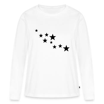stars - T-shirt manches longues Premium bio Femme - blanc - Devant - Julia (174cm)