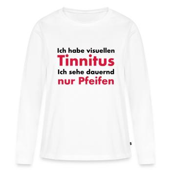 J'ai des acouphènes visuel, je vois que les - T-shirt manches longues Premium bio Femme - blanc - Devant - Julia (174cm)