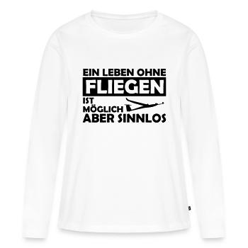 Segelflieger Segelfliegen Geschenk - Frauen Premium Bio Langarmshirt - Weiß - Vorne - Julia (174cm)