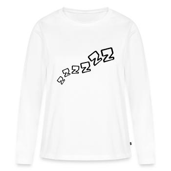 zzz schlafen muede erschoepft schnarchen abend nac - Frauen Premium Bio Langarmshirt - Weiß - Vorne - Julia (174cm)