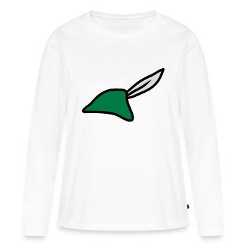 Robin Hood Hat - Frauen Premium Bio Langarmshirt - Weiß - Vorne - Julia (174cm)