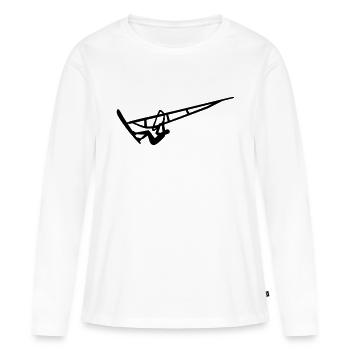 Windsurfing - T-shirt manches longues Premium bio Femme - blanc - Devant - Julia (174cm)