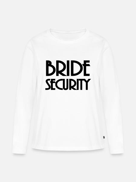 Bride Security - Frauen Premium Bio Langarmshirt - Weiß