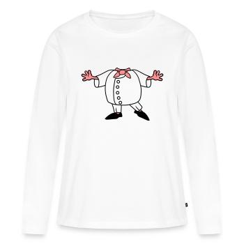 chef koch koerper schuerze kochen restaurant meist - Frauen Premium Bio Langarmshirt - Weiß - Vorne - Julia (174cm)
