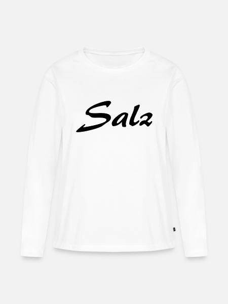 Salz - Frauen Premium Bio Langarmshirt - Weiß