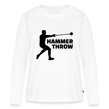 Hammer throw - Women's Premium Organic Long Sleeve Shirt - white - Front - Julia (174cm)