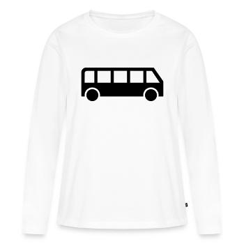 Bus - Frauen Premium Bio Langarmshirt - Weiß - Vorne - Julia (174cm)