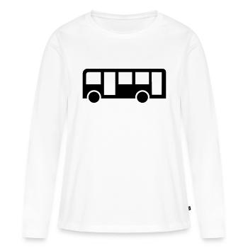 Bus - Frauen Premium Bio Langarmshirt - Weiß - Vorne - Julia (174cm)
