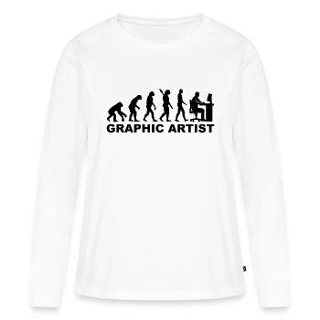 Graphic artist - Women's Premium Organic Long Sleeve Shirt - white - Front - Julia (174cm)