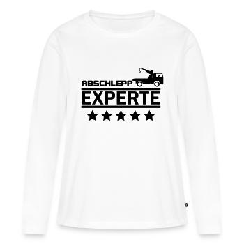 abschlepp experte - Frauen Premium Bio Langarmshirt - Weiß - Vorne - Julia (174cm)