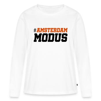 amsterdam modus - Frauen Premium Bio Langarmshirt - Weiß - Vorne - Julia (174cm)