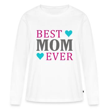 Beste Mama - Frauen Premium Bio Langarmshirt - Weiß - Vorne - Julia (174cm)