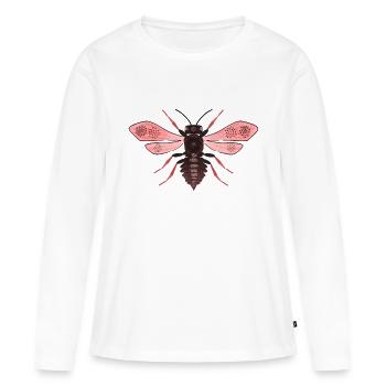 Red bow tie - Women's Premium Organic Long Sleeve Shirt - white - Front - Julia (174cm)