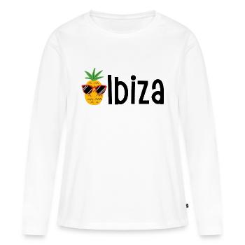 Ibiza - T-shirt manches longues Premium bio Femme - blanc - Devant - Julia (174cm)