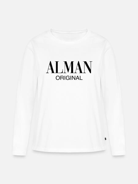 Alman Deutschland - Frauen Premium Bio Langarmshirt - Weiß