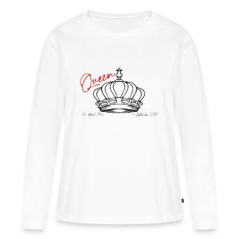 Queen - Women's Premium Organic Long Sleeve Shirt - white - Front - Julia (174cm)