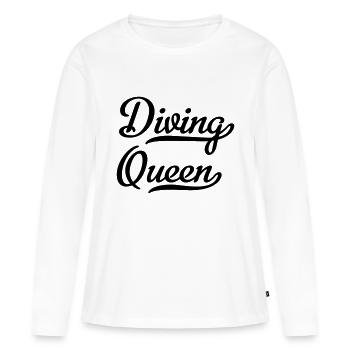 plonger - T-shirt manches longues Premium bio Femme - blanc - Devant - Julia (174cm)
